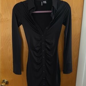 H&M Divided Black stretch shirt dress. Size XXS.